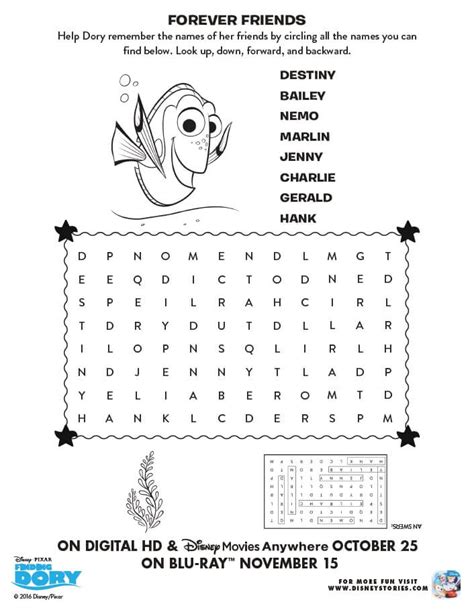  Answers for Dory's friend, in a Pixar film crossword clue, 4 letters. Search for crossword clues found in the Daily Celebrity, NY Times, Daily Mirror, Telegraph and major publications. Find clues for Dory's friend, in a Pixar film or most any crossword answer or clues for crossword answers. 